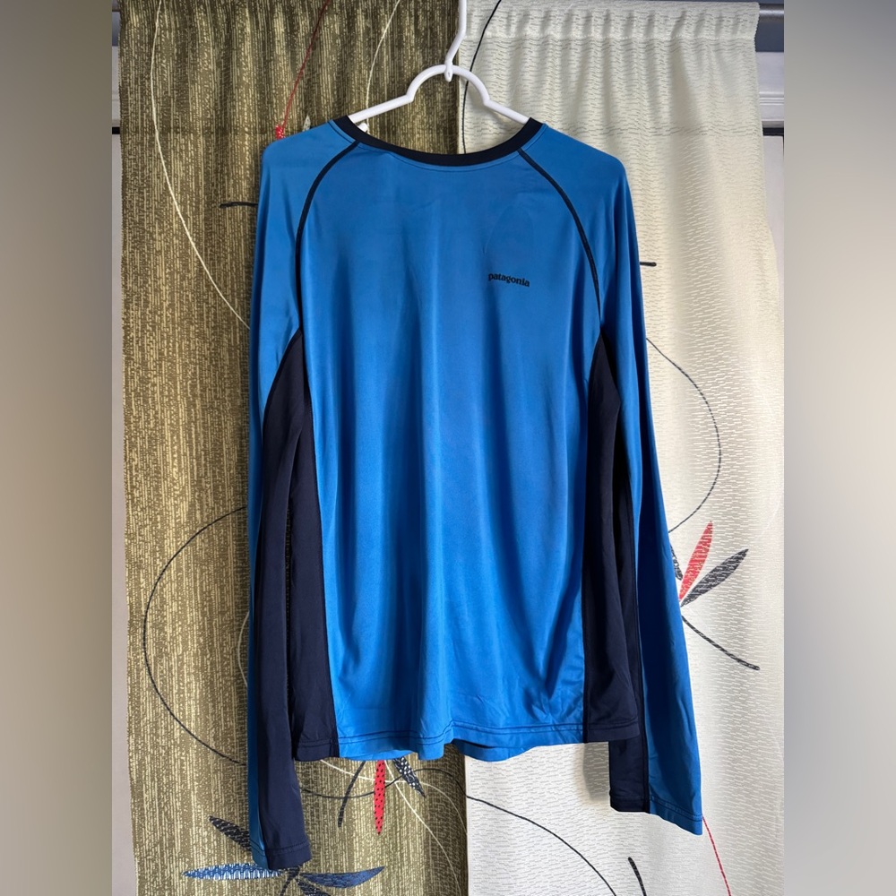 Patagonia Blue Long Sleeve Performance Shirt- Sz XXL